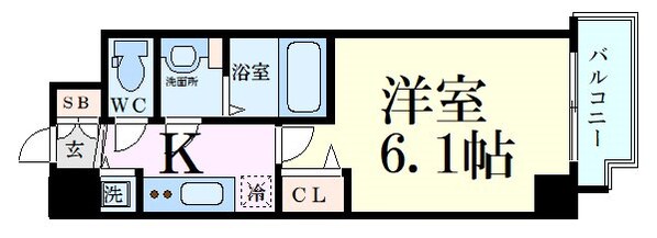 プレサンス心斎橋ブライトの物件間取画像